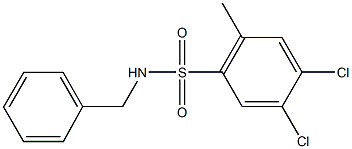 N-benzyl-4,5-dichloro-2-methylbenzenesulfonamide 化学構造式