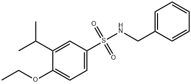 N-benzyl-4-ethoxy-3-isopropylbenzenesulfonamide 化学構造式