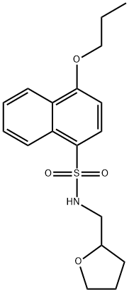 4-propoxy-N-(tetrahydro-2-furanylmethyl)-1-naphthalenesulfonamide 结构式