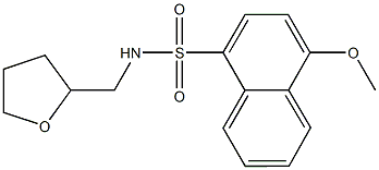 4-methoxy-N-(tetrahydro-2-furanylmethyl)-1-naphthalenesulfonamide 化学構造式