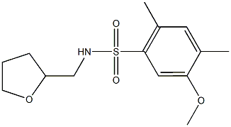 5-methoxy-2,4-dimethyl-N-(tetrahydro-2-furanylmethyl)benzenesulfonamide Structure