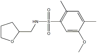 5-methoxy-2,4-dimethyl-N-(tetrahydro-2-furanylmethyl)benzenesulfonamide,902249-33-6,结构式