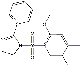 4,5-dimethyl-2-[(2-phenyl-4,5-dihydro-1H-imidazol-1-yl)sulfonyl]phenyl methyl ether Structure