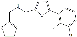 N-{[5-(3-chloro-2-methylphenyl)-2-furyl]methyl}-N-(2-furylmethyl)amine,902301-28-4,结构式