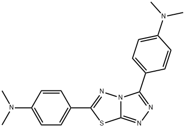 N-(4-{3-[4-(dimethylamino)phenyl][1,2,4]triazolo[3,4-b][1,3,4]thiadiazol-6-yl}phenyl)-N,N-dimethylamine 化学構造式