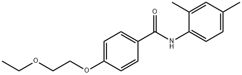 N-(2,4-dimethylphenyl)-4-(2-ethoxyethoxy)benzamide 结构式