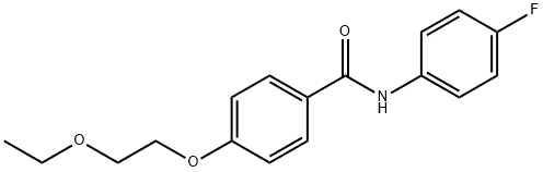 4-(2-ethoxyethoxy)-N-(4-fluorophenyl)benzamide Struktur