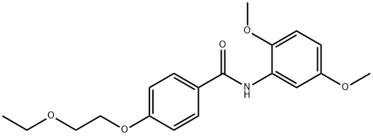 N-(2,5-dimethoxyphenyl)-4-(2-ethoxyethoxy)benzamide,902385-28-8,结构式