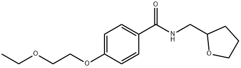 4-(2-ethoxyethoxy)-N-(tetrahydro-2-furanylmethyl)benzamide Structure