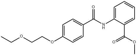 methyl 2-{[4-(2-ethoxyethoxy)benzoyl]amino}benzoate 结构式