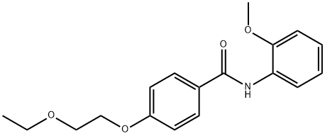 4-(2-ethoxyethoxy)-N-(2-methoxyphenyl)benzamide Struktur