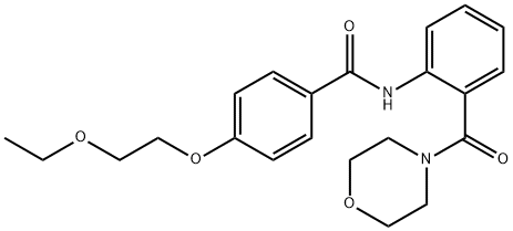 4-(2-ethoxyethoxy)-N-[2-(4-morpholinylcarbonyl)phenyl]benzamide Struktur