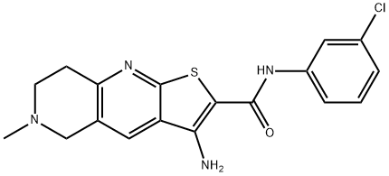 3-amino-N-(3-chlorophenyl)-6-methyl-5,6,7,8-tetrahydrothieno[2,3-b][1,6]naphthyridine-2-carboxamide,902495-74-3,结构式