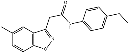 N-(4-ethylphenyl)-2-(5-methyl-1,2-benzisoxazol-3-yl)acetamide Structure