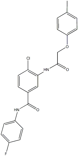 4-chloro-N-(4-fluorophenyl)-3-{[(4-methylphenoxy)acetyl]amino}benzamide,903086-95-3,结构式