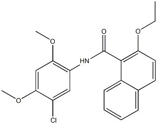 N-(5-chloro-2,4-dimethoxyphenyl)-2-ethoxy-1-naphthamide 化学構造式