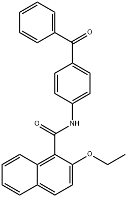 N-(4-benzoylphenyl)-2-ethoxy-1-naphthamide Struktur