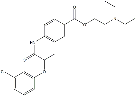 2-(diethylamino)ethyl 4-{[2-(3-chlorophenoxy)propanoyl]amino}benzoate 结构式