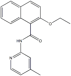 2-ethoxy-N-(4-methyl-2-pyridinyl)-1-naphthamide Structure