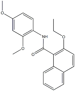 N-(2,4-dimethoxyphenyl)-2-ethoxy-1-naphthamide Struktur