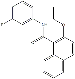 2-ethoxy-N-(3-fluorophenyl)-1-naphthamide 化学構造式