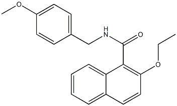 2-ethoxy-N-(4-methoxybenzyl)-1-naphthamide 化学構造式
