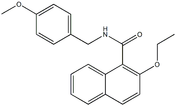 2-ethoxy-N-(4-methoxybenzyl)-1-naphthamide Struktur