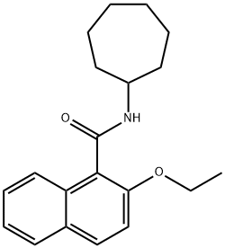 N-cycloheptyl-2-ethoxy-1-naphthamide 结构式