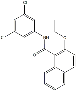 N-(3,5-dichlorophenyl)-2-ethoxy-1-naphthamide Struktur