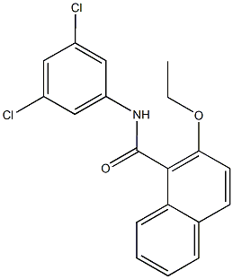 N-(3,5-dichlorophenyl)-2-ethoxy-1-naphthamide 结构式