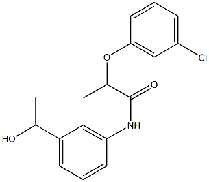 2-(3-chlorophenoxy)-N-[3-(1-hydroxyethyl)phenyl]propanamide Structure