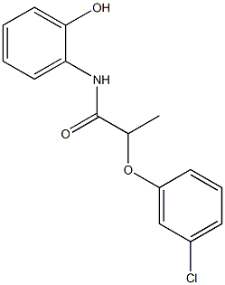 2-(3-chlorophenoxy)-N-(2-hydroxyphenyl)propanamide 结构式