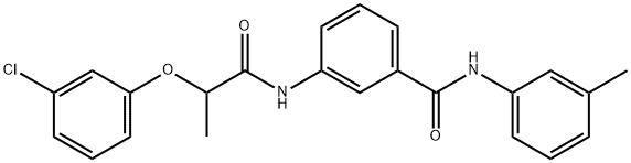 3-{[2-(3-chlorophenoxy)propanoyl]amino}-N-(3-methylphenyl)benzamide,903089-09-8,结构式
