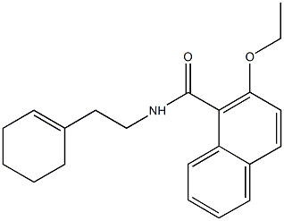 N-[2-(1-cyclohexen-1-yl)ethyl]-2-ethoxy-1-naphthamide 结构式