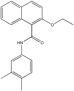 N-(3,4-dimethylphenyl)-2-ethoxy-1-naphthamide Structure