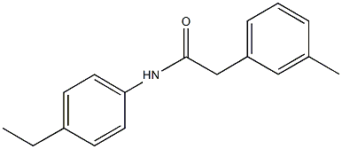 N-(4-ethylphenyl)-2-(3-methylphenyl)acetamide 化学構造式