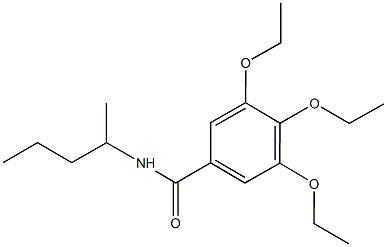 3,4,5-triethoxy-N-(1-methylbutyl)benzamide Structure