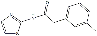 2-(3-methylphenyl)-N-(1,3-thiazol-2-yl)acetamide Structure