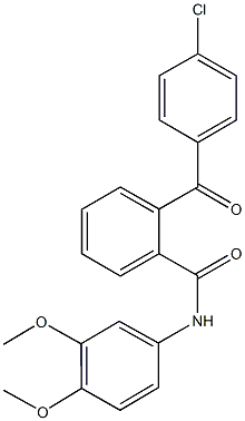 2-(4-chlorobenzoyl)-N-(3,4-dimethoxyphenyl)benzamide Structure