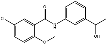 5-chloro-N-[3-(1-hydroxyethyl)phenyl]-2-methoxybenzamide,903090-75-5,结构式