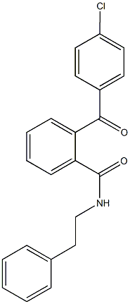 2-(4-chlorobenzoyl)-N-(2-phenylethyl)benzamide 化学構造式