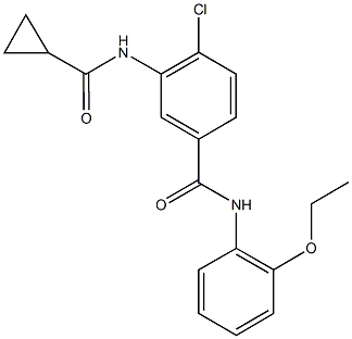 4-chloro-3-[(cyclopropylcarbonyl)amino]-N-(2-ethoxyphenyl)benzamide Structure