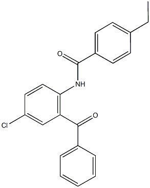 N-(2-benzoyl-4-chlorophenyl)-4-ethylbenzamide 化学構造式