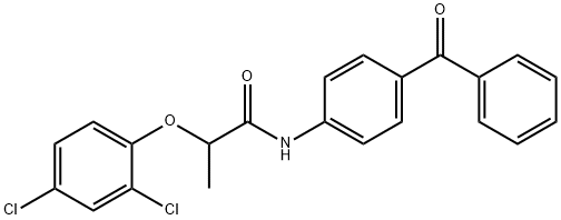 N-(4-benzoylphenyl)-2-(2,4-dichlorophenoxy)propanamide Struktur