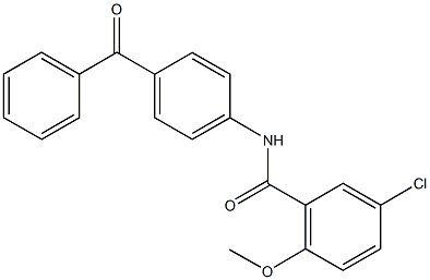 N-(4-benzoylphenyl)-5-chloro-2-methoxybenzamide Struktur