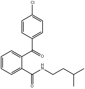 2-(4-chlorobenzoyl)-N-isopentylbenzamide Struktur