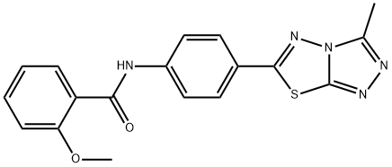 2-methoxy-N-[4-(3-methyl[1,2,4]triazolo[3,4-b][1,3,4]thiadiazol-6-yl)phenyl]benzamide,903191-28-6,结构式