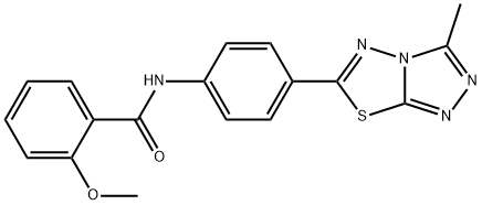 2-methoxy-N-[4-(3-methyl[1,2,4]triazolo[3,4-b][1,3,4]thiadiazol-6-yl)phenyl]benzamide Structure