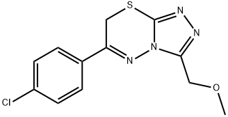 [6-(4-chlorophenyl)-7H-[1,2,4]triazolo[3,4-b][1,3,4]thiadiazin-3-yl]methyl methyl ether Structure