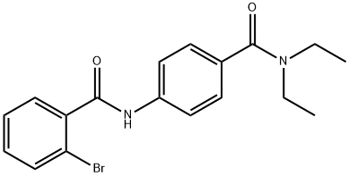 2-bromo-N-{4-[(diethylamino)carbonyl]phenyl}benzamide Structure